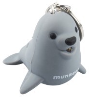 Munkees 1123 брелок-фонарик Sea Lion LED grey