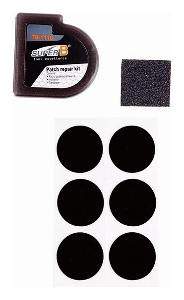 Велоаптечка SuperB самоклейки в пласт. боксе (6 латок, 1 наждак), 9180141