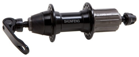 Втулка задняя AL 36H Vbr SHUNFENG SF-A231R черн. с эксцентр. под кассету 8-9-10