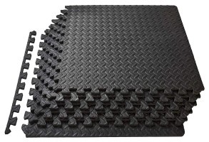 Татами мат EasyFit SwallowTail 4 шт (60х60х1 см) пазл хвост ласточки с бортиком