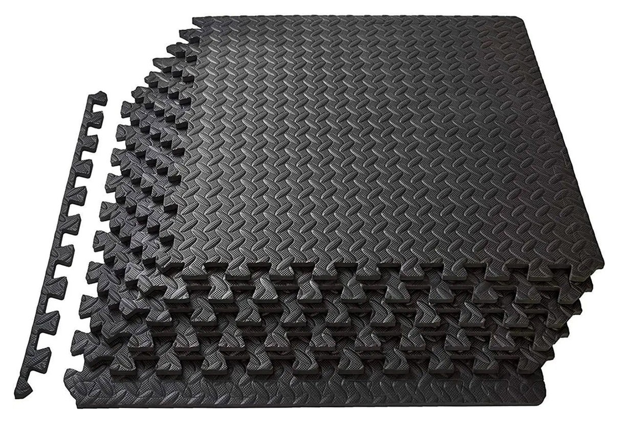 Татами мат EasyFit SwallowTail 4 шт (60х60х1 см) пазл хвост ласточки с бортиком, EFIT_EF-1950