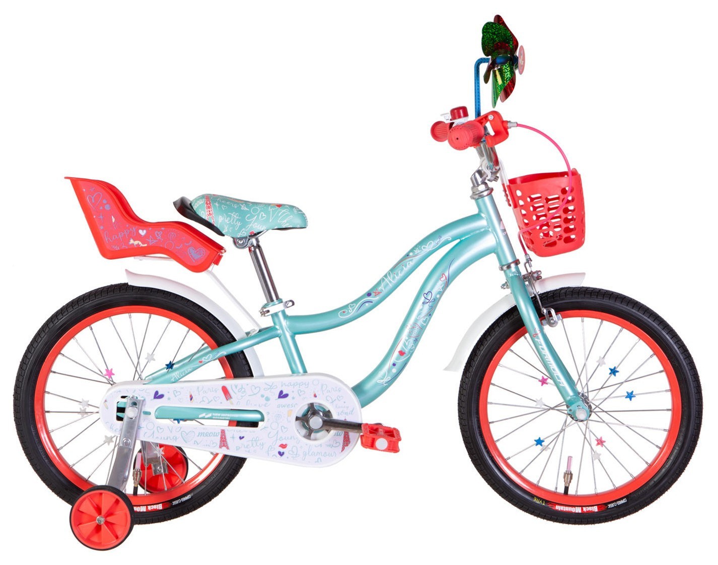 Велосипед ST 18" Formula Kid ALICIA BH рама-9" бирюзовый 2026, OPS-FRK-18-174