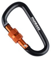 Munkees 3246 карабин D with Screw Lock 6 mm x 60 mm black