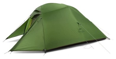 Намет надлегкий тримісний з футпринтом Naturehike Cloud Up 3 Updated NH18T030-T, 20D, темно-зелений