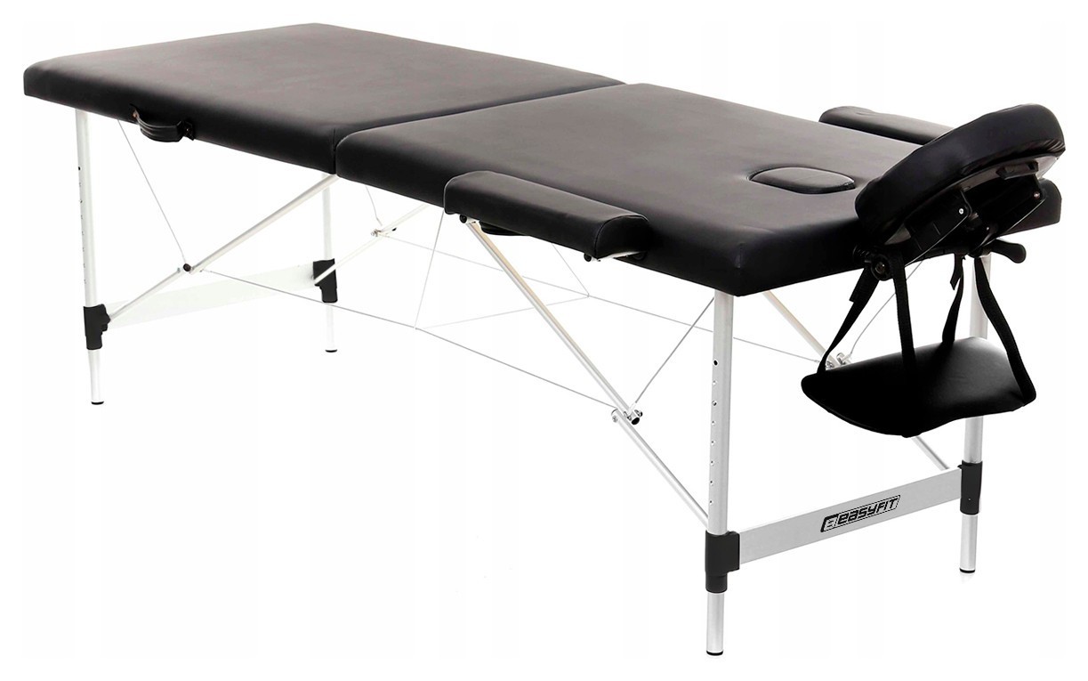 Масажний стіл EasyFit ZenRest-2 кушетка складна Чорна з чохлом, EFIT_EF-2216-70