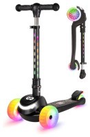 Самокат детский Core Spark трехколесный LED Wheel/Bar/Deck - Black