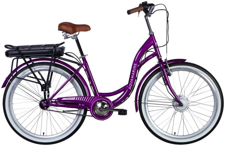 Велосипед з електроприводом 26" ST Dorozhnik eAQUAMARINE BH рама-17" 36B 12.5А*г 350Вт бузковий YS 9019 2025, ELB-D-26-255