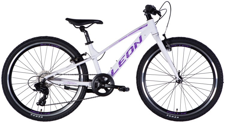 Велосипед AL 24" Leon JUNIOR Vbr CS рама-12" білий з бузковим 2025, OPS-LN-24-105