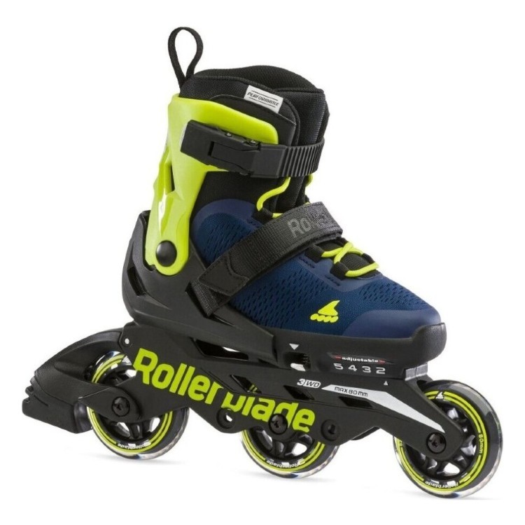 Ролики дитячі Rollerblade Microblade Free 3WD Blue Royal Lime 2024, 07221700-159-28-32