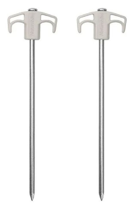 Кілки металеві Naturehike NH21YW133, 25 см, білі 2 шт., FNR_6927595782668