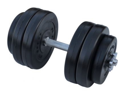 Гантель розбірний на 26 кг з хромованим грифом., RNS_HR-026