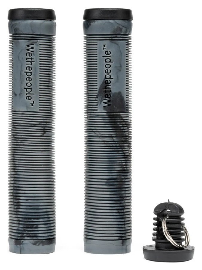 Гріпси WeThePeople PERFECT without flange 165mm Ø 29.5mm сірі з чорними розводами, з брелком барендом, VELD_4055822525909