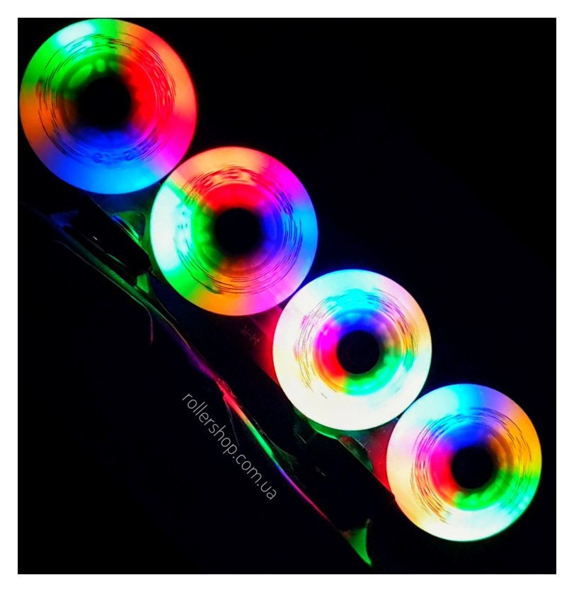 Сяючо-іскристі колеса для роликів Flying Eagle Lazerwheelz-Sparkle 80 мм/88A 4 шт різнокольорові, ROL_8497