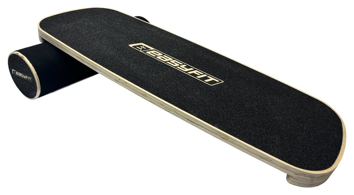 Балансировочная доска EasyFit баланс борд с валиком черный, EFIT_EF-0552