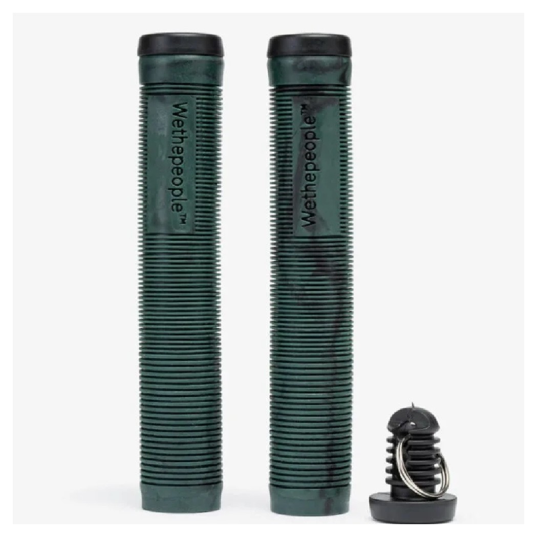 Гріпси WeThePeople PERFECT without flange 165mm Ø 29.5mm темно зелені з чорними розводами, з брелком барендом, VELD_4055822525916