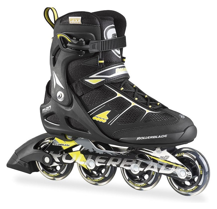 Роликові коньки для дорослих Rollerblade MACROBLADE 80 M 41 (8.5US) 265мм Black/lime (07502200 1A1), RCH_13013