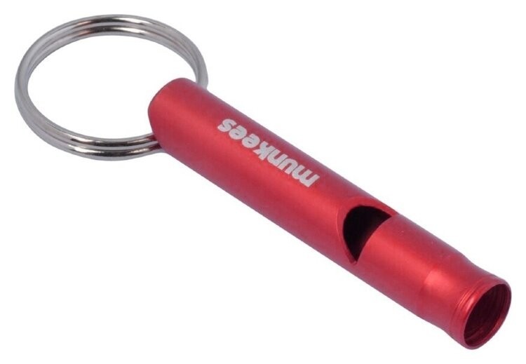 Munkees 3393 брелок-свисток Whistle Small Alu red, 3393-RD
