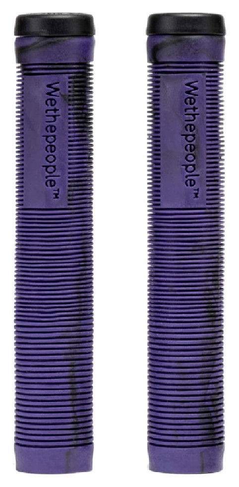 Грипсы WeThePeople PERFECT without flange 165mm Ø 29.5mm темно фиолетовые с черными разводами, с брелком барендом, VELD_4055822525930