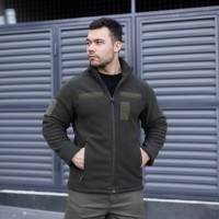 Толстовка флісова Pobedov Voin з липучками Хакі L BLto2 541Lkh