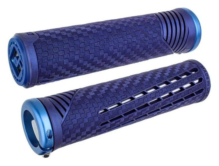 Гріпси ODI CF Grip v2.1 Lock-On Sapphire/Blue w/MtBlueClamp, OBOD_F35CFSU-U