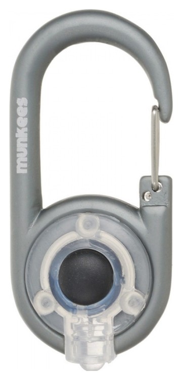 Брелок-фонарик Munkees 1078 Carabiner LED grey, 1078-GY