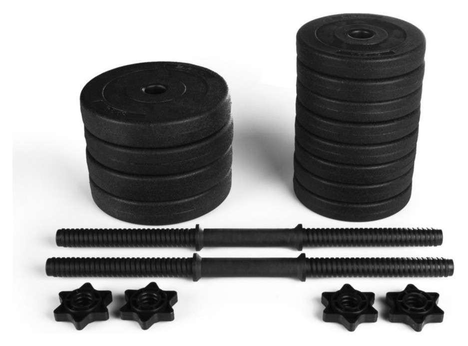 Гантели разборные 2 шт по 11 кг с покрытием ABS+Эспандер в подарок, RNS_BD-11