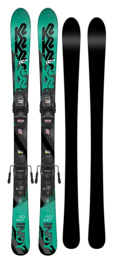 Ліжі гірські комплект для підлітків K2 INDY+FDT 4.5 100см Turquoise/black (10C0806.109.1+10B1019.109.2) O, RCH_17712