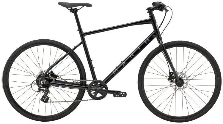 Велосипед 28" Marin Presidio 1 рама - M 2025 Gloss Metallic Black/Charcoal/Blue, SKE-28-02
