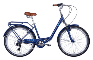Велосипед уцінений ST 26" Dorozhnik LUX Vbr FR рама-17" синій з блакитним (матовий) 2024