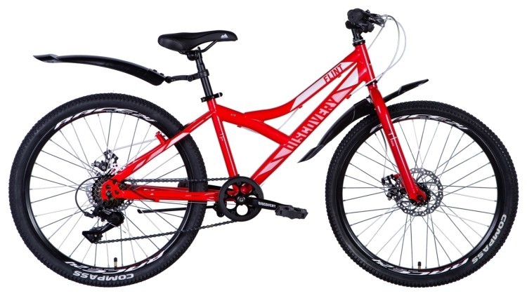 Велосипед ST 24" Discovery FLINT DD 2024 (красный), OPS-DIS-24-346