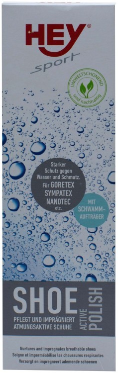 Водоотталкивающая пропитка для обуви HeySport Activ-Polish 75ml, Черный, 20021400-black