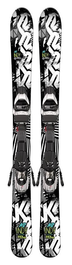 Ліжі гірські комплект для підлітків K2 INDY+MOD 7.0 FASTRAK II L 245-330 124см Grey/black/white (1050806.110.1+1021018.110.1), RCH_17706