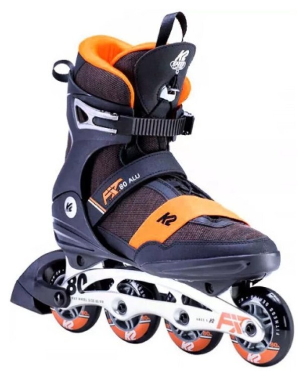Ролики K2 FIT 80 Alu Black Orange, 21995911