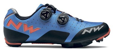 Туфли велосипедные Northwave REBEL M 43 (10.5US) Blue/lobster orange (80182042-24) O
