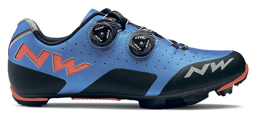 Туфли велосипедные Northwave REBEL M 43 (10.5US) Blue/lobster orange (80182042-24) O, RCH_18470
