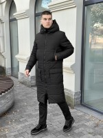 Чоловіча зимова куртка чорна Pobedov Tank M