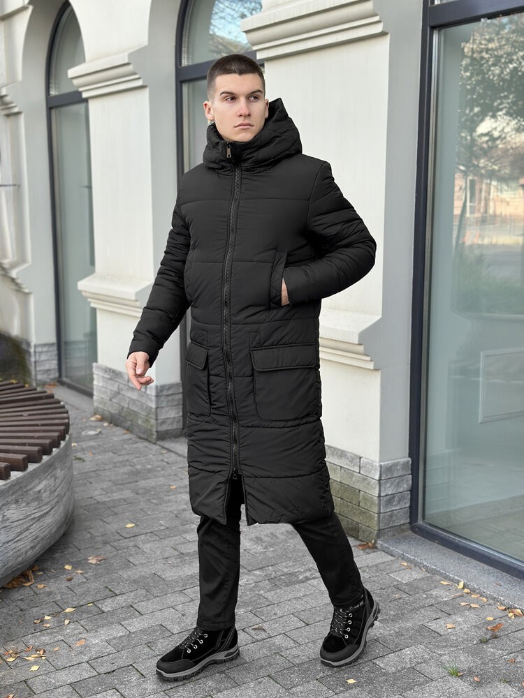 Чоловіча зимова куртка чорна Pobedov Tank M, POB_00000000318