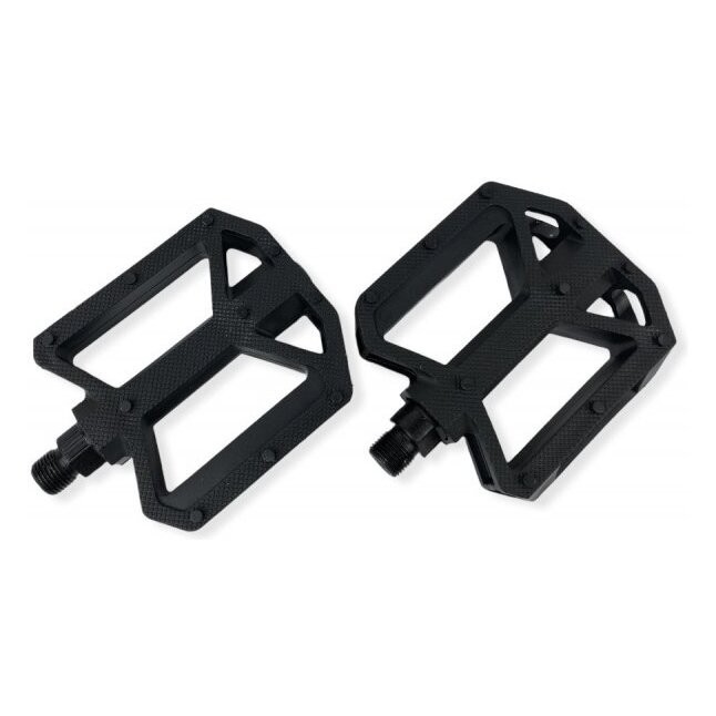 Педали ROU BMX FP-850B 9/16" (109x96x25mm) пластиковые, черные, 6289981