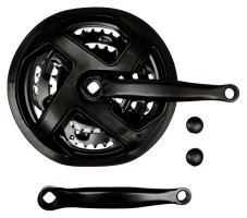 Шатун Сталь L170мм 28-38-48Т под квадрат VLT. черный