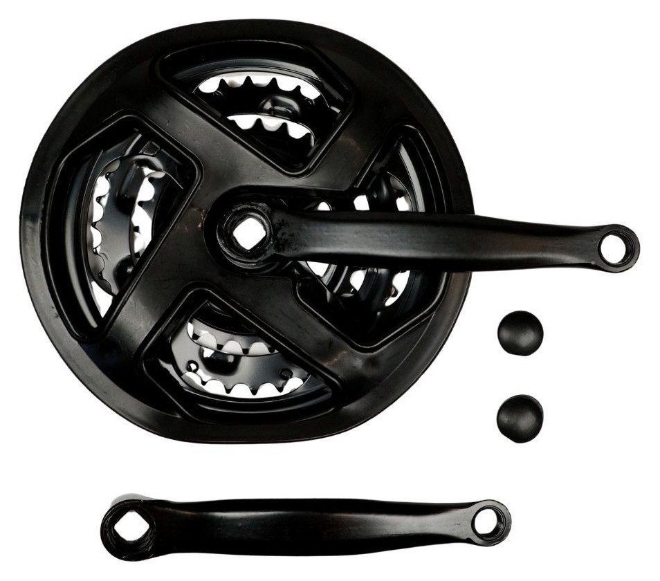 Шатун Сталь L170мм 28-38-48Т под квадрат VLT. черный, CHW-468