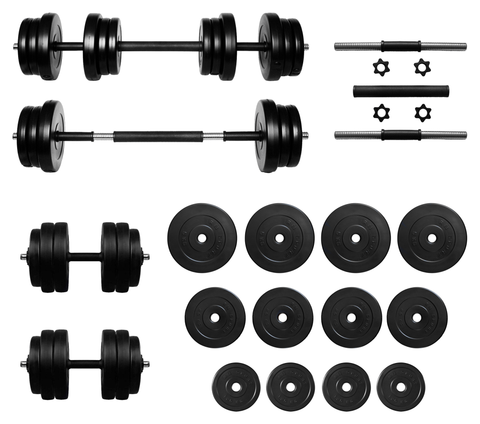 Гантели с функцией штанги 2в1 на 36 кг. RN-Sport, RNS_BD-TR36