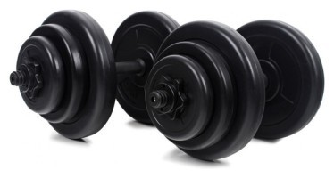 Гантелі розбірні по 18 кг з покриттям ABS + Еспандер у подарунок