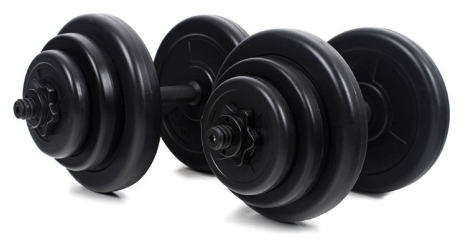 Гантелі розбірні по 18 кг з покриттям ABS + Еспандер у подарунок, RNS_BD-18_2