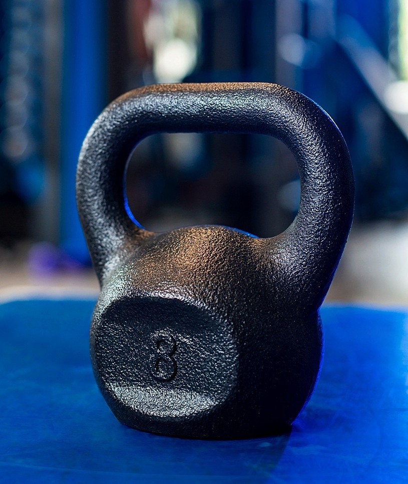 Гиря чугунная RN-SPORT 8 кг металлическая черная, RNS_RN-08BL