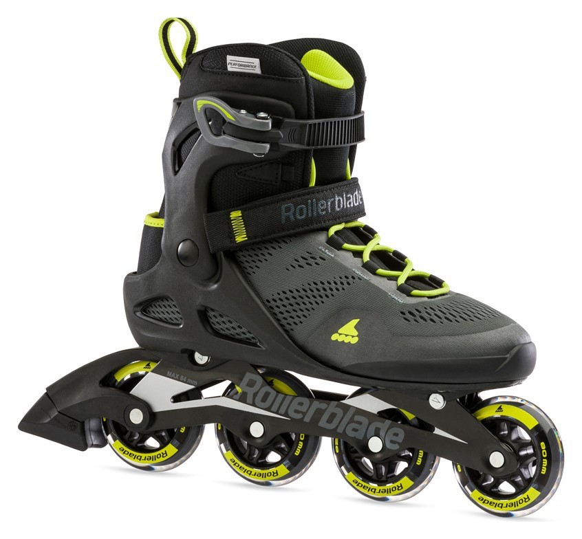 Роликовые коньки для взрослых Rollerblade MACROBLADE 80 M 39 (7US) 250мм Black/lime (07100600), RCH_12987