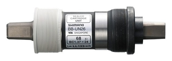 Каретка для велосипеда Shimano BB-UN26 68/122,5мм Black (ABBUN26B22B)