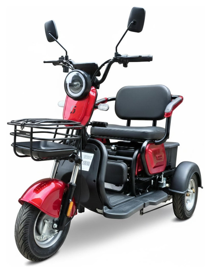 Електроскутер триколісний SPACE SHUTTLE 72B 1000Вт 20А*г барабан/барабан свинцево-кислотний червоний 2026, ESC-082