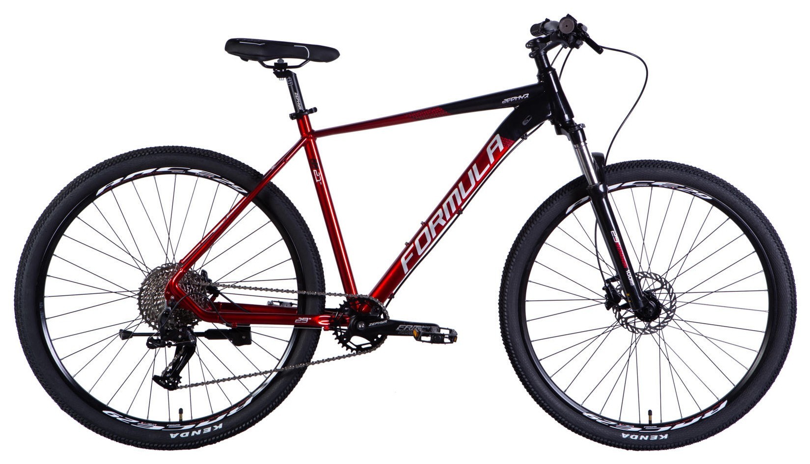 Велосипед AL 29" Formula ZEPHYR 1.0 HDD рама-21" чорно-червоний 2026, OPS-FR-29-455