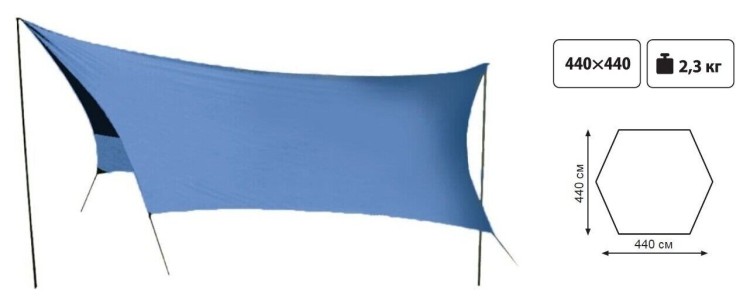 Тент зі стійками Tramp Lite Tent blue, TLT-036