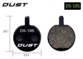 Колодки гальмівні disc Напівметал DUST DS-19-1 DUST DS-19-1 JAK-5, B777, Forever AM (брендоване пакування)